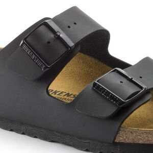 Birkenstocks - black oiled leather with black buckles. Never been worn outside.